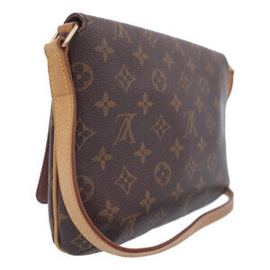 Louis Vuitton Tango Leather Short Brown Bag Musette Shoulder Monogram